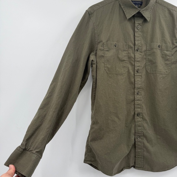 Banana Republic Shirt Men Medium Green Button Up LongSleeve Office Preppy Casual - Picture 3 of 11